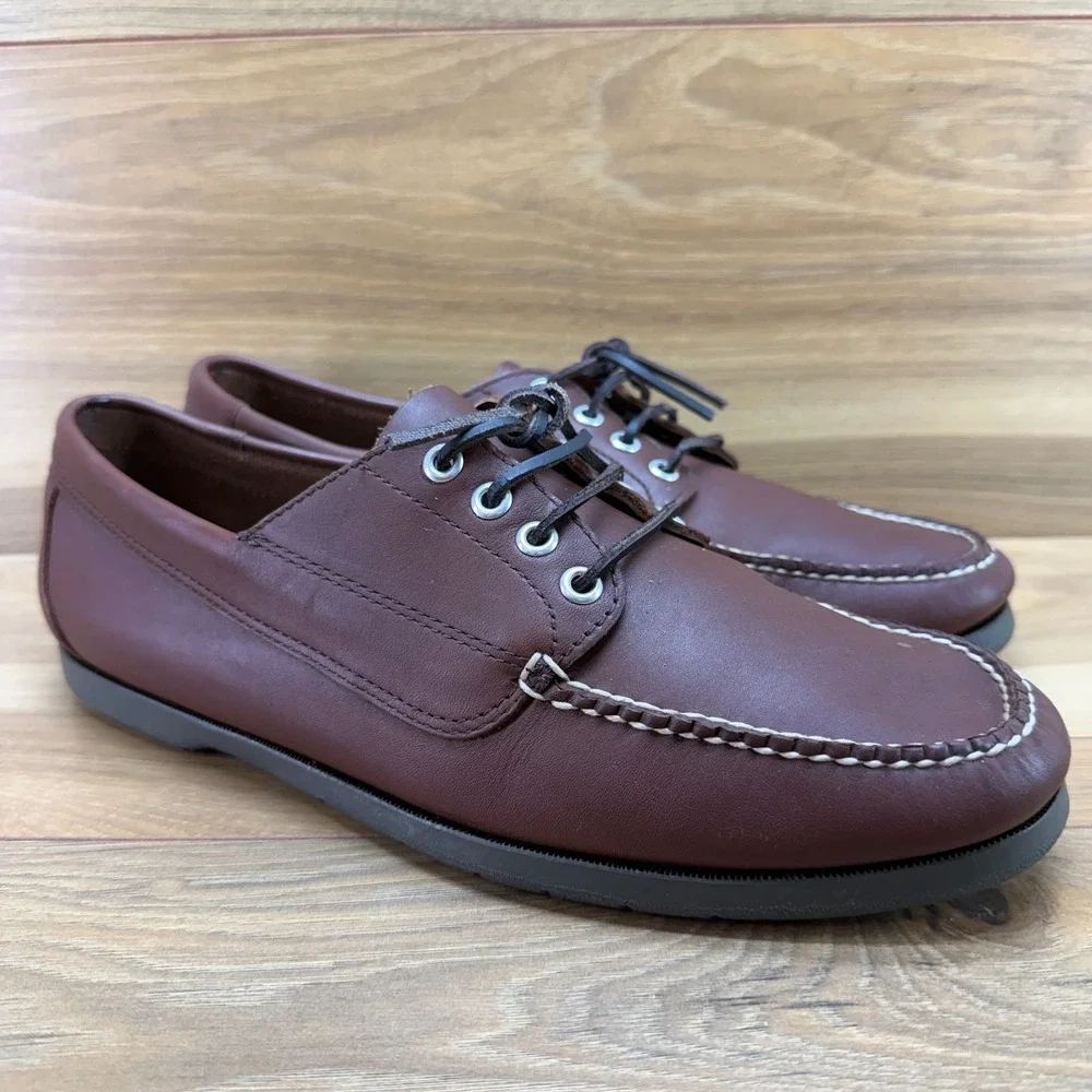 LL BEAN Blucher Mocs Loafer Mens 10.5 Handsewn Casual Vacation Boat Travel